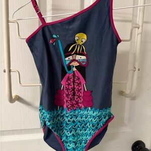 Marc Jacobs Kids Swim One Piece - Navy and Fuchsia